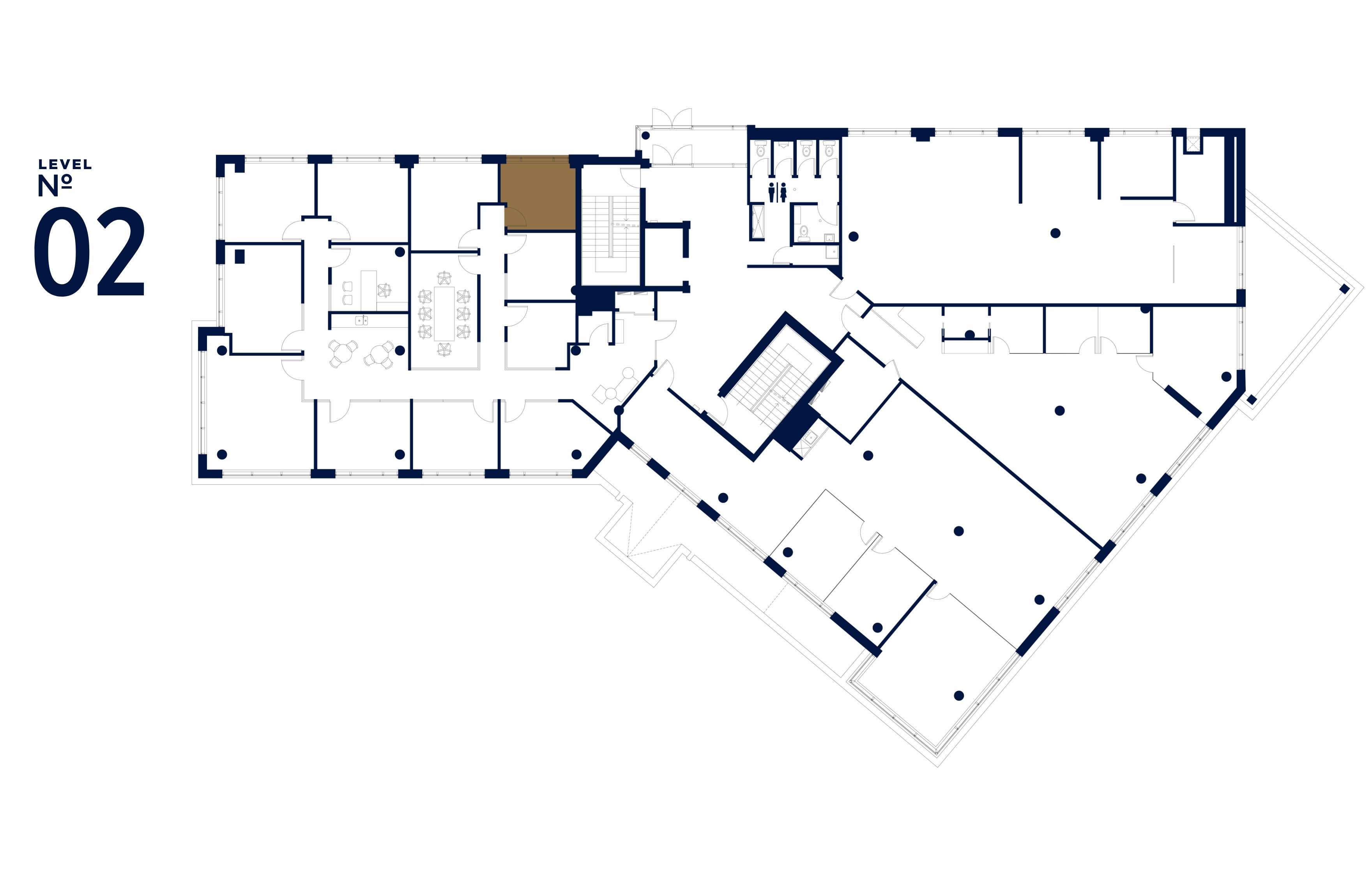 Floor plan for office 216