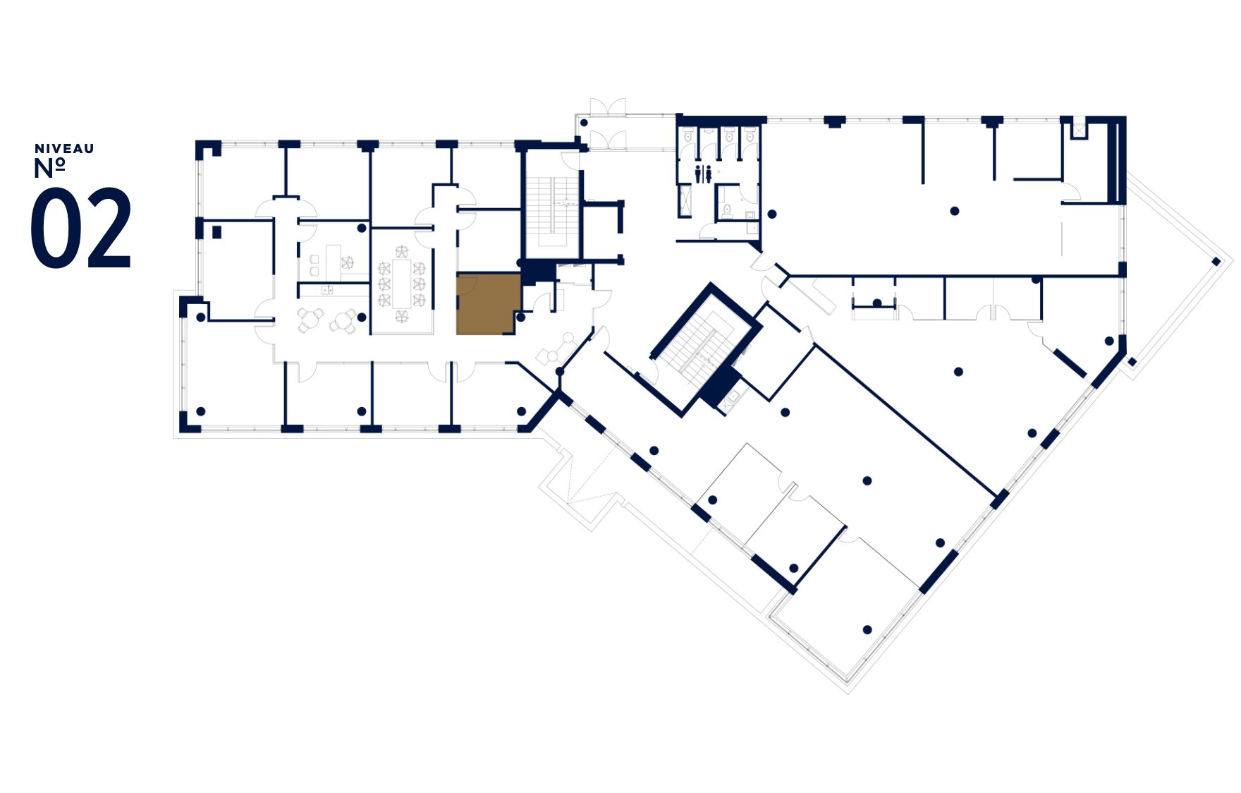Plan d'étage de l'espace 218